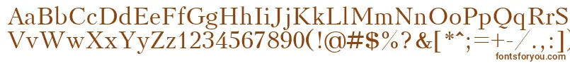 Czcionka Kudrashovctt – brązowe czcionki na białym tle