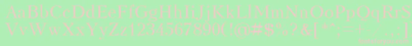 Kudrashovctt Font – Pink Fonts on Green Background