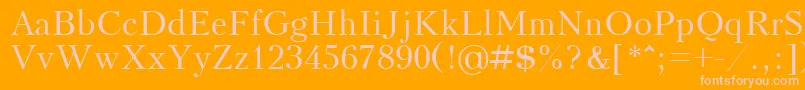 Kudrashovctt Font – Pink Fonts on Orange Background