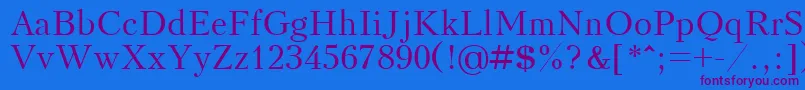 Kudrashovctt Font – Purple Fonts on Blue Background