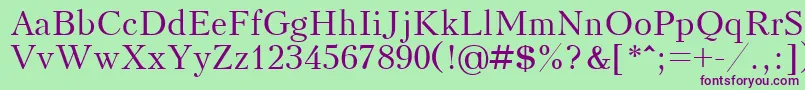 Kudrashovctt Font – Purple Fonts on Green Background