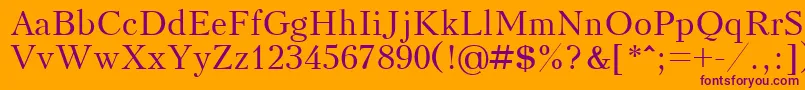 Шрифт Kudrashovctt – фиолетовые шрифты на оранжевом фоне