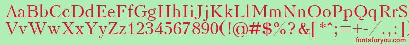 Kudrashovctt Font – Red Fonts on Green Background