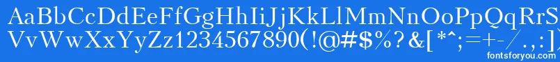 Kudrashovctt Font – White Fonts on Blue Background