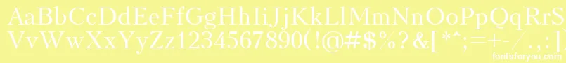 Kudrashovctt Font – White Fonts on Yellow Background