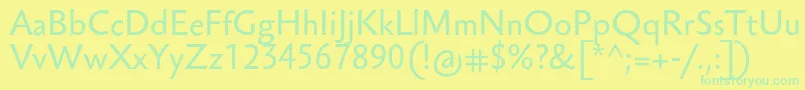 SebastianTextPro Font – Green Fonts on Yellow Background