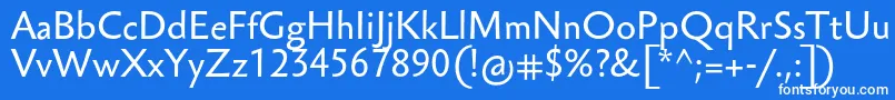 SebastianTextPro Font – White Fonts on Blue Background