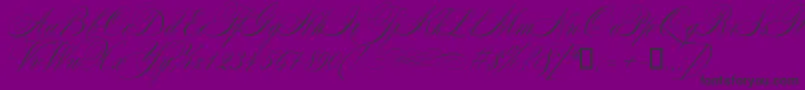 Mozart Font – Black Fonts on Purple Background