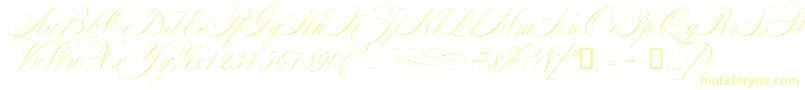 Mozart-Schriftart – Gelbe Schriften