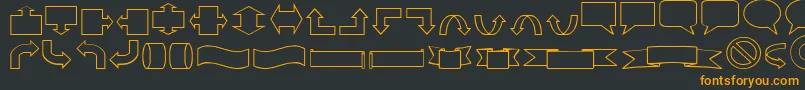 フォントVari – 黒い背景にオレンジの文字