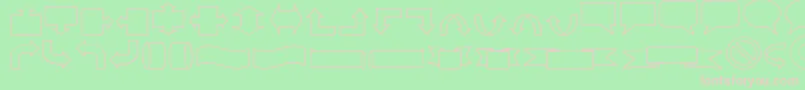 Vari-fontti – vaaleanpunaiset fontit vihreällä taustalla