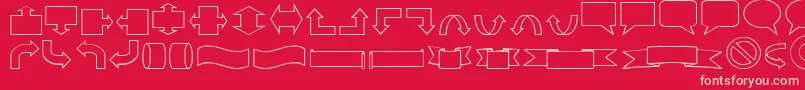 Vari Font – Pink Fonts on Red Background