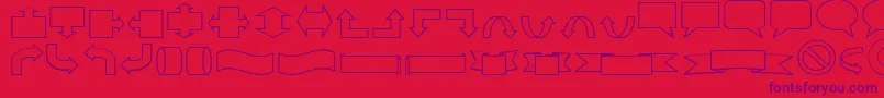 フォントVari – 赤い背景に紫のフォント