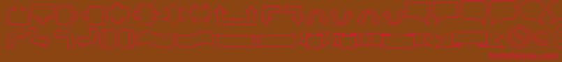 Vari Font – Red Fonts on Brown Background