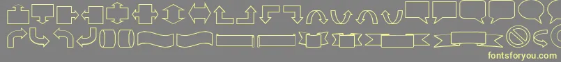 フォントVari – 黄色のフォント、灰色の背景