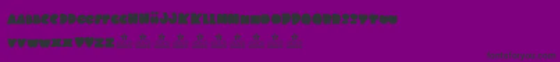 Шрифт SchoolDaysPersonalUse – чёрные шрифты на фиолетовом фоне