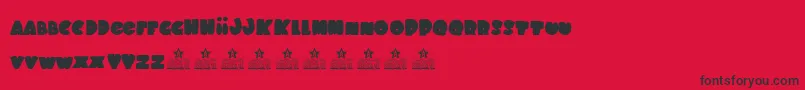 SchoolDaysPersonalUse Font – Black Fonts on Red Background