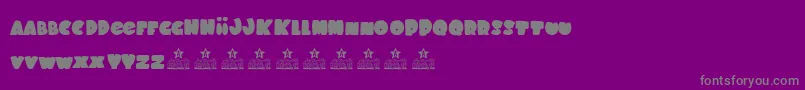 SchoolDaysPersonalUse-Schriftart – Graue Schriften auf violettem Hintergrund