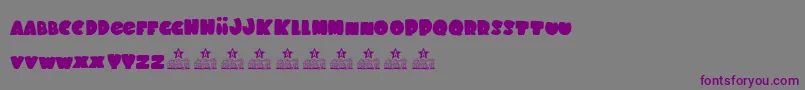 Шрифт SchoolDaysPersonalUse – фиолетовые шрифты на сером фоне