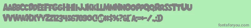 Shablagoooverlap Font – Gray Fonts on Green Background