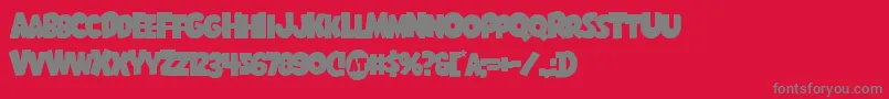 Shablagoooverlap Font – Gray Fonts on Red Background