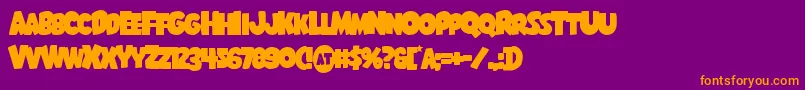 Shablagoooverlap Font – Orange Fonts on Purple Background