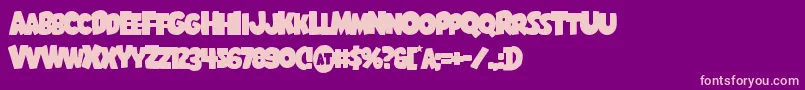 Shablagoooverlap Font – Pink Fonts on Purple Background