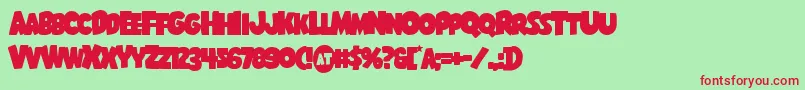 Shablagoooverlap Font – Red Fonts on Green Background