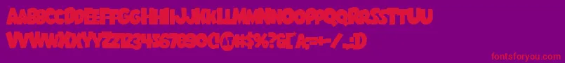 Shablagoooverlap Font – Red Fonts on Purple Background