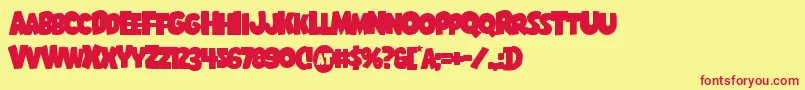 Shablagoooverlap Font – Red Fonts on Yellow Background