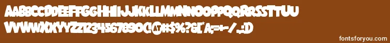 Shablagoooverlap Font – White Fonts on Brown Background