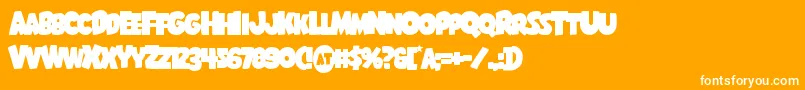 Shablagoooverlap Font – White Fonts on Orange Background