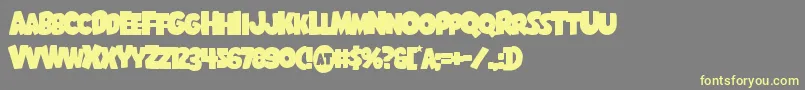 Shablagoooverlap Font – Yellow Fonts on Gray Background