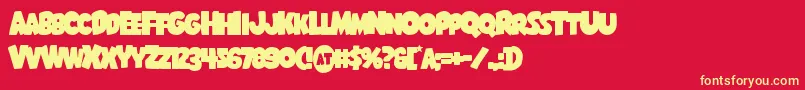 Shablagoooverlap Font – Yellow Fonts on Red Background