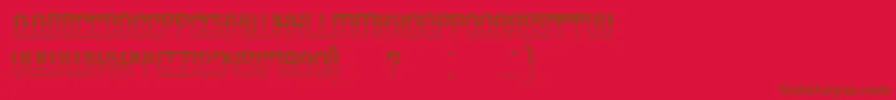 ArmeniaGradient Font – Brown Fonts on Red Background