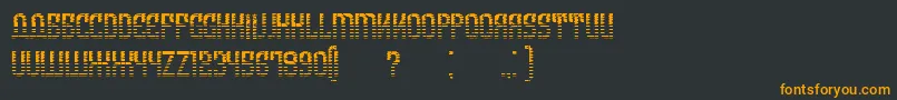 フォントArmeniaGradient – 黒い背景にオレンジの文字