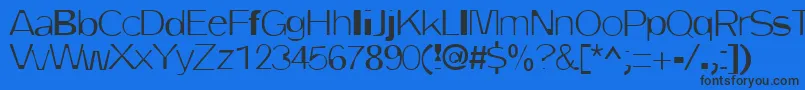 フォントDirtyOne – 黒い文字の青い背景