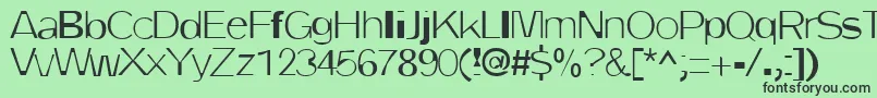 フォントDirtyOne – 緑の背景に黒い文字