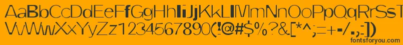 DirtyOne-fontti – mustat fontit oranssilla taustalla