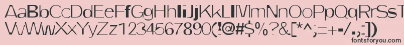 フォントDirtyOne – ピンクの背景に黒い文字