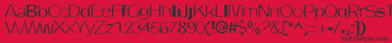 DirtyOne-Schriftart – Schwarze Schriften auf rotem Hintergrund
