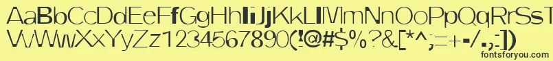 DirtyOne-Schriftart – Schwarze Schriften auf gelbem Hintergrund