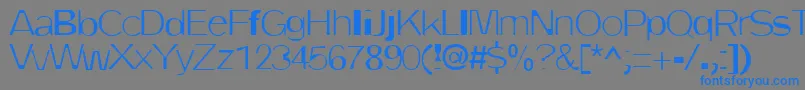 フォントDirtyOne – 灰色の背景に青い文字