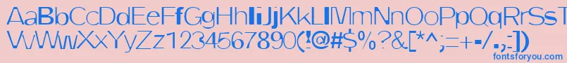 DirtyOne Font – Blue Fonts on Pink Background