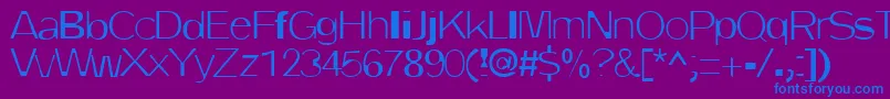 DirtyOne-Schriftart – Blaue Schriften auf violettem Hintergrund