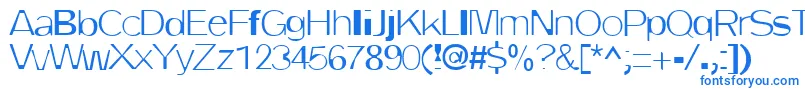 DirtyOne-fontti – siniset fontit valkoisella taustalla
