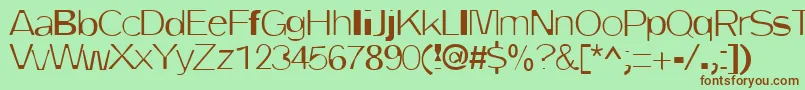 DirtyOne-fontti – ruskeat fontit vihreällä taustalla