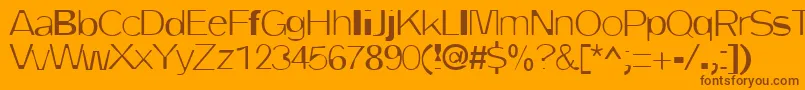 DirtyOne-Schriftart – Braune Schriften auf orangefarbenem Hintergrund