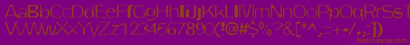 DirtyOne-Schriftart – Braune Schriften auf violettem Hintergrund