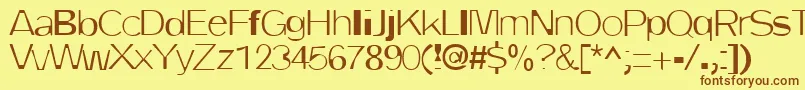 Шрифт DirtyOne – коричневые шрифты на жёлтом фоне